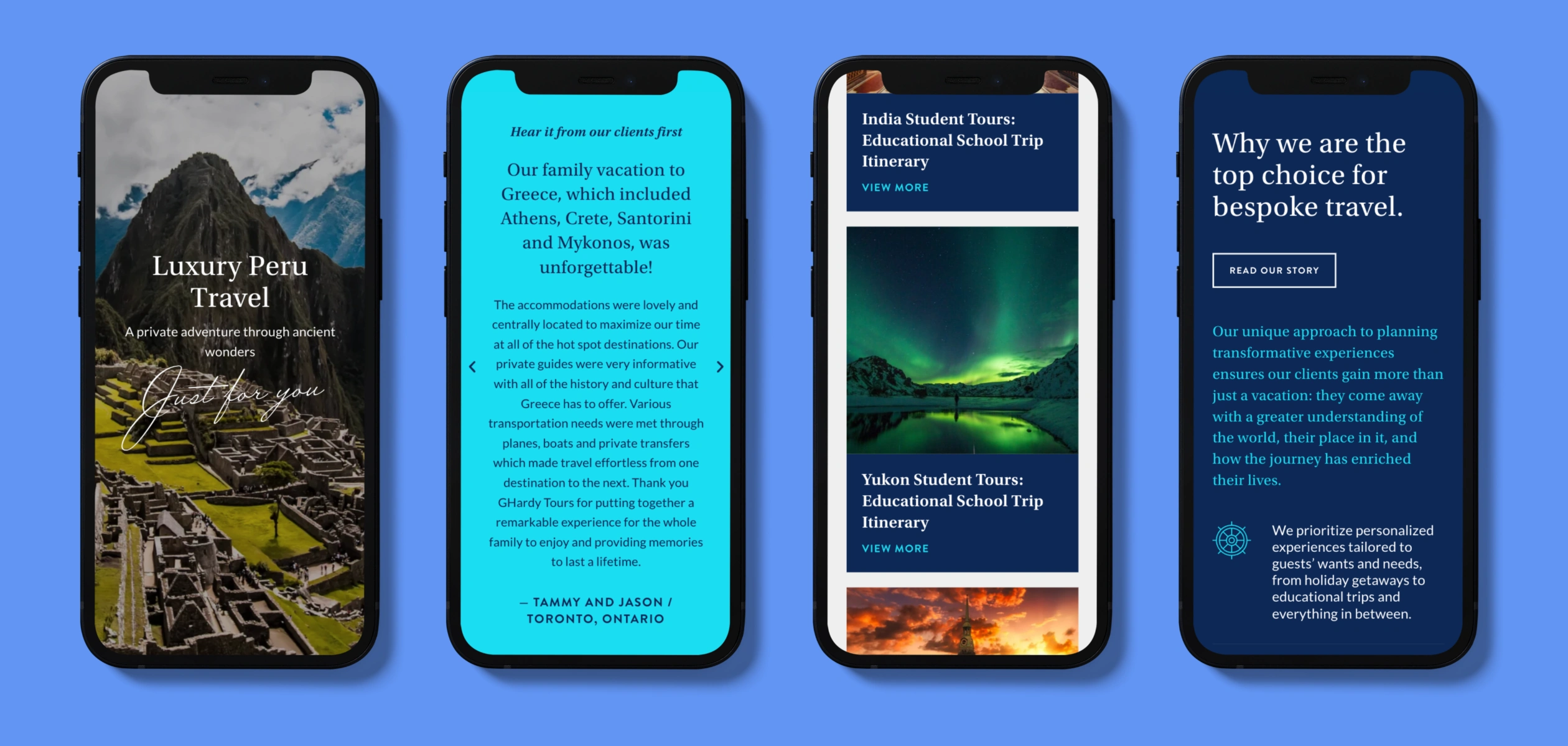 G Hardy Tours mobile website