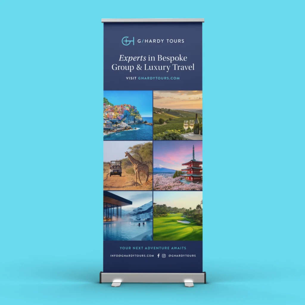 G Hardy Tours rollup banner