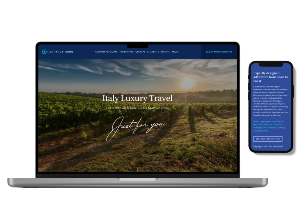 G/Hardy Tours website